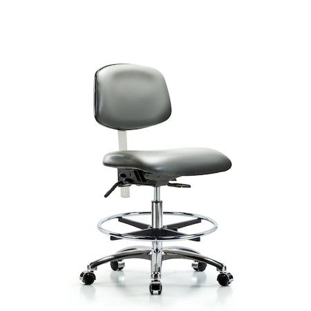 Blue Ridge Ergonomics Vinyl Clean Room Chair BR-NCR-VMBCH-CR-T1-A0-CF-CC-8840