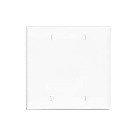Leviton Blank Wallplate, Standard Size, Gang 2, Light Almond 80725-T