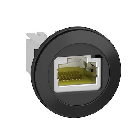 Schneider Electric Panel mounted RJ45 port, Harmony XB5, plastic, 22mm, for ethernet interface, RJ45 jack XB5PRJ45