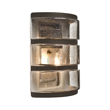 Besa Lighting Costaluz, Aqua Series Post mount, Bronze/Smoke Bubble, 1x8W LED Filament AQUARBH-SM-EDIL-BR