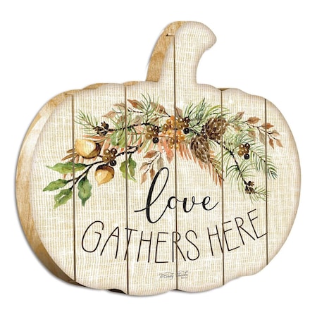 Homeroots Love Gathers Here Unframed Print Wall Art 416048