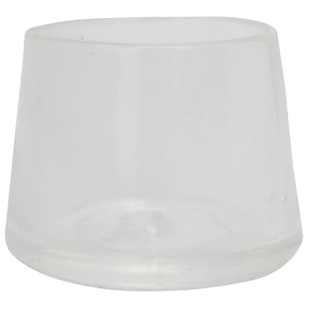 Shepherd Hardware Leg Tip, Round, Plastic, Clear, 1 in Dia, 3/4 in H 6212