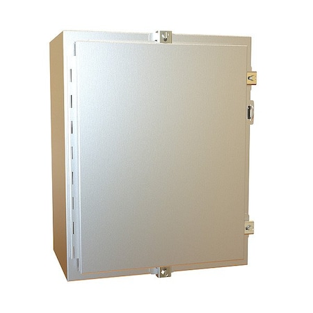 Hammond Clamps Electrical Enclosure, 20 in H, 10 in D, 16 in W, 12, 13, 3R, 4, 4X, Stainless Steel 1418N4SSC10