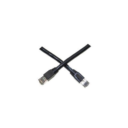 Cable Wholesale Cat8 Black S/FTP Ethernet Patch Cable, Molded Boot, 40Gbps - 2000MHz, 4-Pair 24AWG Copper, RJ45 13X8-52250