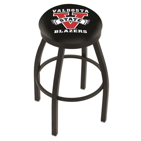 Holland Bar Stool Co 36" Blk Wrinkle Valdosta State Swivel Bar Stool, Accent Ring L8B2B36ValdSt