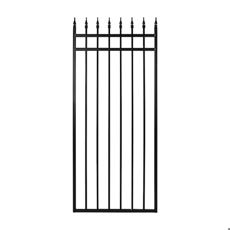 Nuvo Iron 33in Wx68in H Tiger Eye Gate, 36in W Openings, Self Close Hardware w/Double Side Handle 2x2 Hinges ITG03368