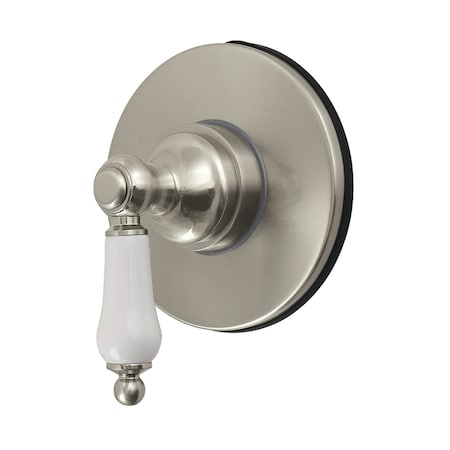 Kingston Brass Single-Handle Six-Way Diverter Valve with Round Trim Kit, Brushed Nickel KS4038PL
