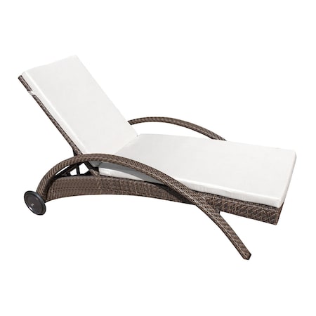 Hospitality Rattan Patio Soho Chaise Lounge with Cushion 903-1324-JBP-CUSH