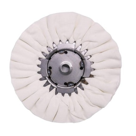 Renegade Products Usa 9 Inch, White Flannel, 5/8" Center Plate Case Pack Airway Buffing Wheels, Bulk Deal, 5PK FAW958DFX5PAK