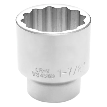 Performance Tool 3/4 in. Dr. 1-7/8 in. 12pt Socket, Chrome Vanadium, Corrosion Resistant W34560