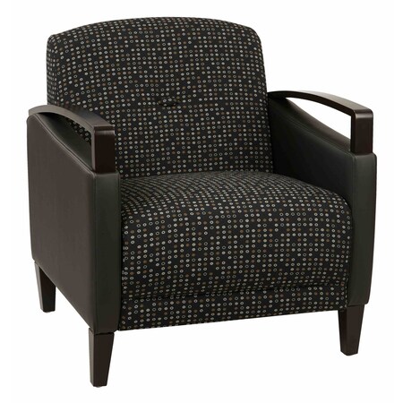 Osp Home Furnishings Main Street 2-Tone Custom Fabric Chair, Onyx & Black MST51-K101/R107
