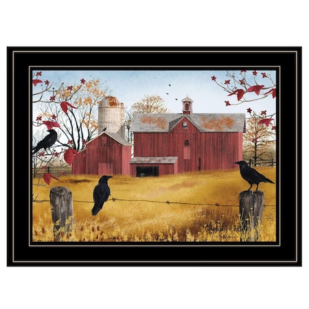 Homeroots Autumn Gold 2 Black Framed Print Wall Art 415227