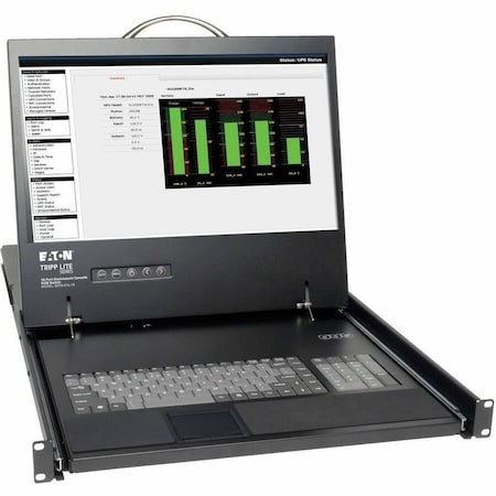 Tripp Lite 16-PORT RACK CONSOLE CAT5 KVM SWITCH 1U RM 19INCH LCD RACKMOUNT B070-016-19