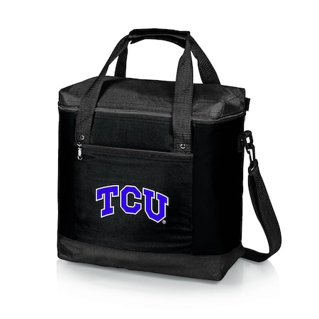 Picnic Time Family Of Brands NCAA TCU Horned Frogs Montero Tote Cooler Bag - Soft Cooler Bag - Picnic Tote, Black 604-00-179-844-0
