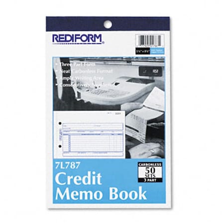 Davenport Credit Memo  5-1/2 x 7-7/8  Carbonless Triplicate  50 Sets/Book DA883251