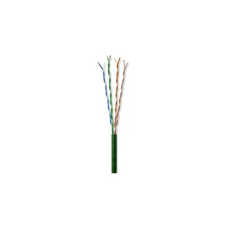 Cable Wholesale Bulk Slim Cat6a Green Ethernet Cable, 28AWG Stranded Copper, UTP, Spool, 1000 foot 13X6-651MH