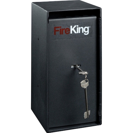Fire King FireKing MS1206 Gary Trim Safe 6"W x 7"D x 12"H - Keyed Lock - 0.2 Cu. Ft. Black MS1206