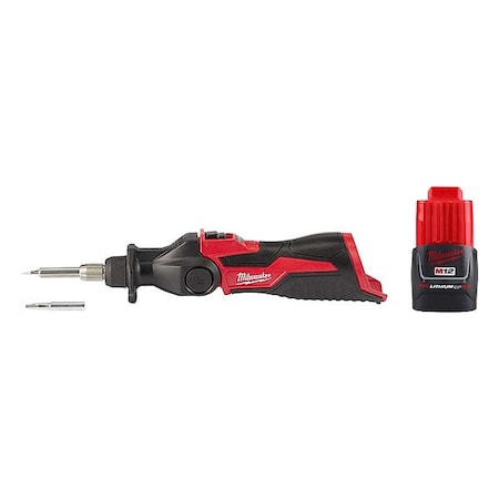 Milwaukee Tool M12 Soldering Iron + M12 CP2.0 Battery 2488-20, 48-11-2420