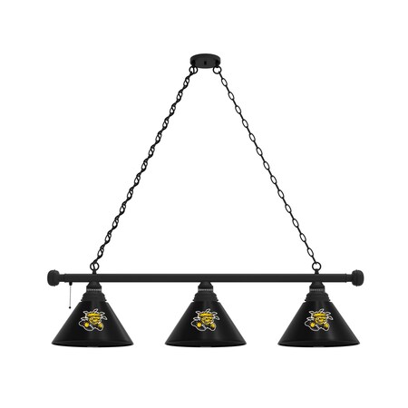 Holland Bar Stool Co Wichita State 3 Shade Billiard Light, Black Fixture BL3BKWichSt