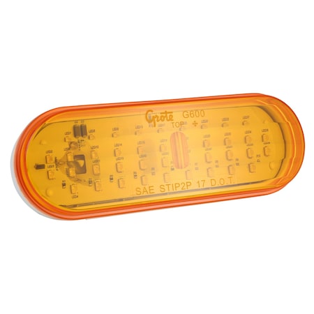 Grote Stop/Tail/Turn LED Lamp, Oval, Yellow G6003