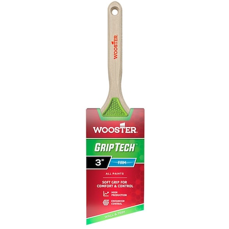 Wooster 3" Wooster 5401 GripTech Angle Paint Brush, Sash Handle 5401