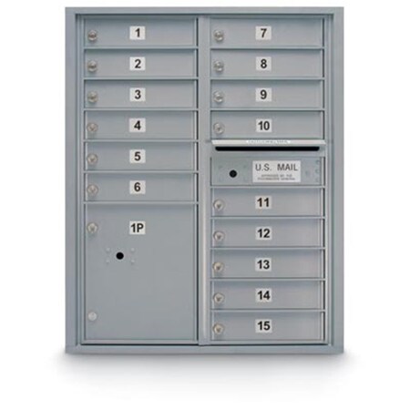 Postal Products Unlimited 15 Door Standard 4C Front Laoding Mailbox - Gold N1029441GLD