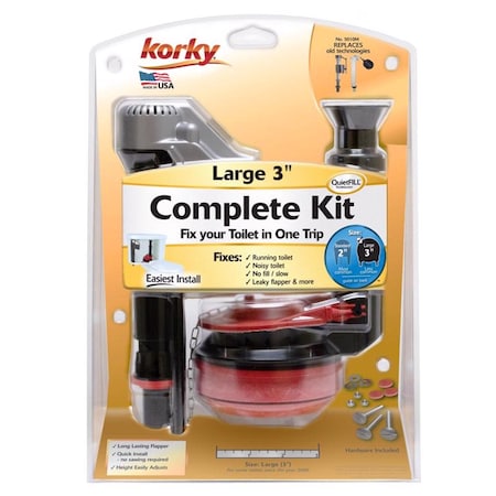 Korky Complete Flush Valve and Flapper Repair Kit 5010MP