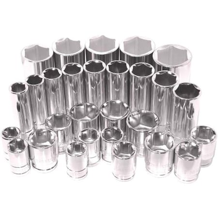 K-Tool International 1/2" Drive, 23mm Metric Socket, 6 Points, Deep 6 Pnt 1/2"Dr, 23mm KTI-28223