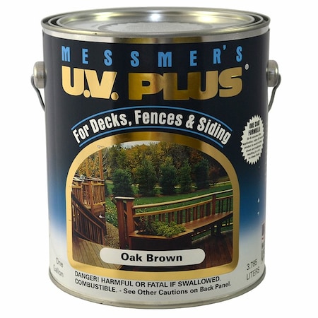 U.V. Plus Gal Messmers MS-604 Oak Brown Semi-Transparent Stain, 250-VOC CMS-604