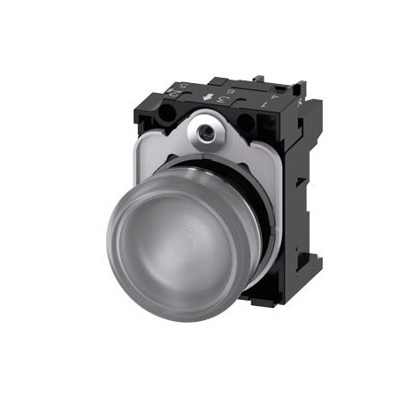 Siemens Indicator lights, 22 mm, round, metal, shiny, clear, lens 3SU1153-6AA70-1AA0-ZY11