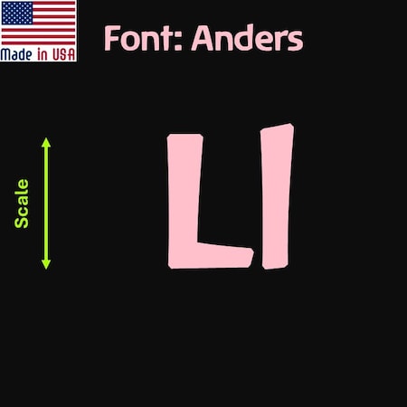 Aacc Self-Adhesive Vinyl Letter: l, Scale: 9 in. Color: Pink Font: Anders by AACC-Anders-ll-Pink-I9x1