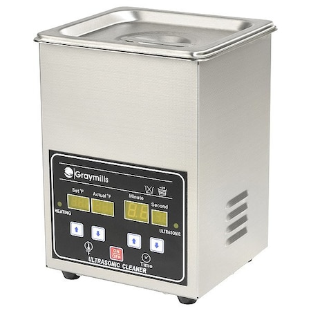 Graymills Ultrasonic Parts Washer, 7" Overall L BTV-020B