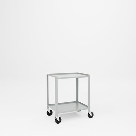 Pucel Two Shelf Utility Table, 20 in W x 28 in D x 34 in H, Gray TU-2028-2-C5