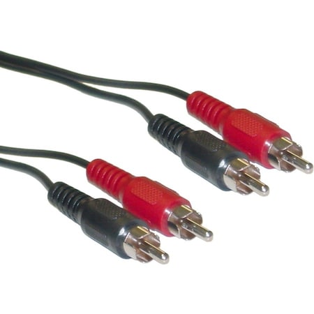 Cable Wholesale RCA Stereo Audio Cable, Dual RCA Male, 2 channel (Right and Left), 50 foot 10R1-02150
