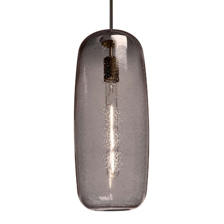 Besa Lighting Besa Pinot 18 Pendant, Smoke Bubble, Bronze Finish, 1x 60W MAX E26 Base 1JT-PINOT18SM-BR