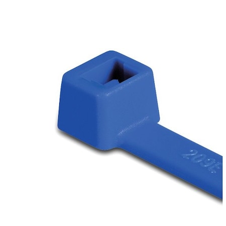 Hellerman Tyton High-Temp Cable Tie, 4" Long, UL Rated, 18lb Tensile Strength, ETFE, Blue, 100PK 111-00659