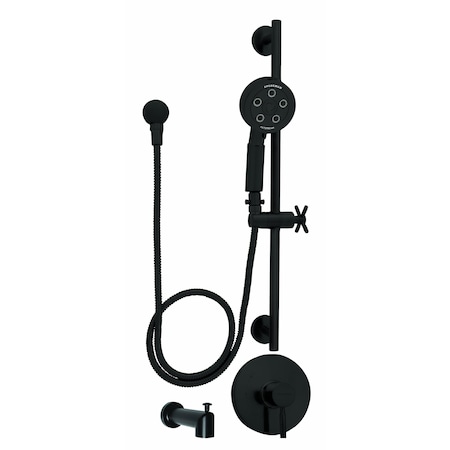 Speakman Trim, Shower, and Tub Package (Valve Not included), 2.5 GPM, Matte Black SLV-1050-MB