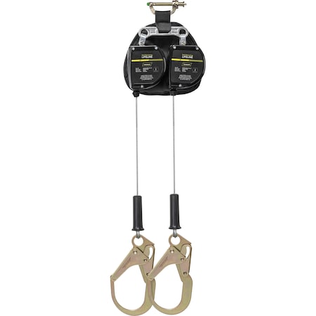 Ironwear 8' Class 2 LE Dual Leg SRL w/ Non Swivel Steel Rebar Hooks 2208D-SRH-NS-LE