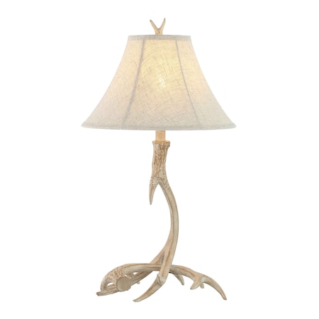 Jonathan Y Antler 27.5" Rustic Resin LED Table Lamp, Beige JYL6305B