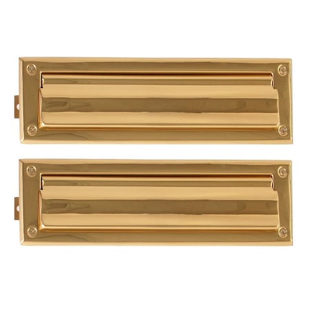 Classroom Creations Mail Slot - 3.63 in. x 13 in. - Polished Brass CL2531841