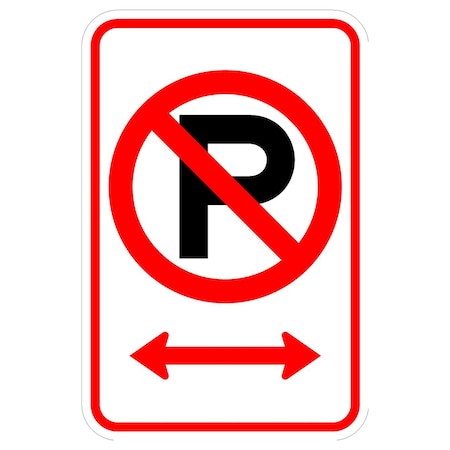 Sign Solutions Usa Parking Sign, 12 in W, Aluminum Sign, White DCS06DWT1218CUS00152