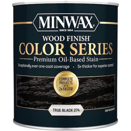 Minwax Wood Finish Color Series Oil-Based Stain True Black 1 Qt. 800610000