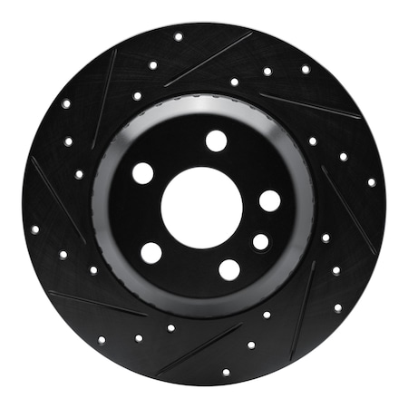 Dynamic Friction Co DFC Brake Rotor - Drilled and Slotted - Black 633-11034L