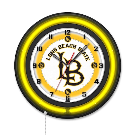Holland Bar Stool Long Beach State University 19 Double Neon Wall Clock Clk19BK