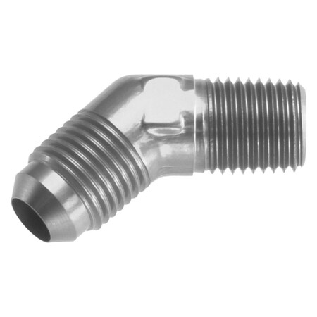 Pertrechos 12AN 45 deg to 08 NPT Male Adapter Male - Clear PE1831615