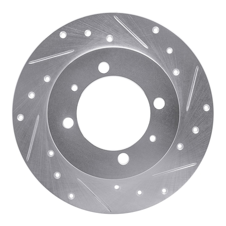 Dynamic Friction Co DFC Brake Rotor - Drilled and Slotted - Silver 631-72011R