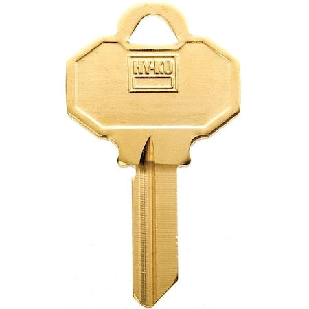 Hy-Ko Key Blank, Brass, Nickel, For: Baldwin Cabinet, House Locks and Padlocks 11010BW5