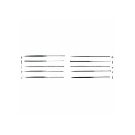 Crescent/Nicholson Half Round Needle File, 5-1/2 in, 4 Cut, 12PK 183-37458