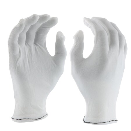 Pip 70 Denier Tricot Inspection Glove with Rolled Hem Cuff, 12PK 906/M