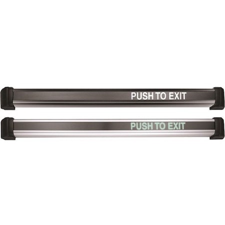 Securitron Push to Exit Bar, Black, Width 42 In. DSB-BK42